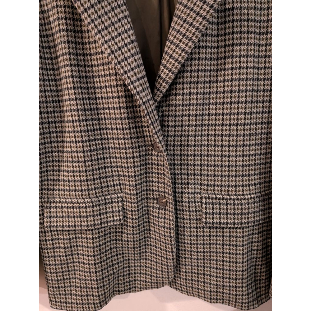 Women's Madewell Houndstooth Blazer XS (oversized ) Black Beige - Picture 8 of 11